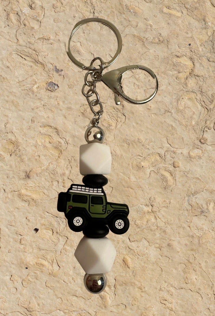 Jeep/ Duck with Jeep grill Keychains